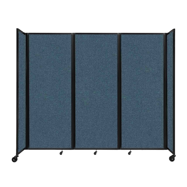 Room Divider 360 Folding Portable Partition 8'6" x 7'6" Caribbean Fabric